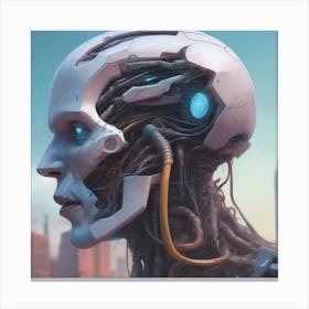 Futuristic Portrait 2 Canvas Print