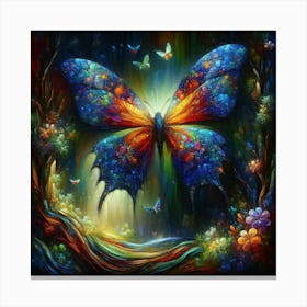 Surrealist Vibrant Butterfly IV Canvas Print