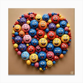 Emoji Heart Canvas Print