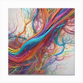 Colorful Wires 3 Canvas Print