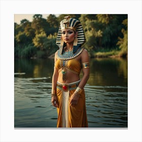 Leonardo Lightning Xl A Female Wears Like An Ancient Egyptian 3 Canvas Print