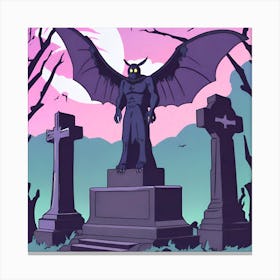 Mothman Tombstone Canvas Print