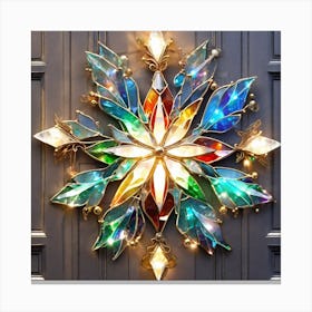 Glass Snowflake Canvas Print