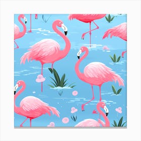 Pink Flamingos Canvas Print