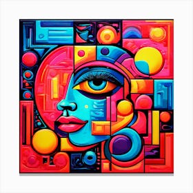 Abstract Retro Surrealism Picasso Style 1 Canvas Print