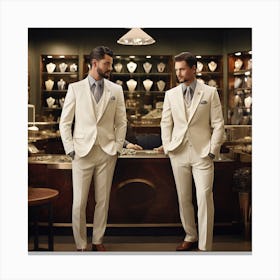 Two Men In Suits 4 Canvas Print