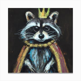 King Racoon 3 Canvas Print