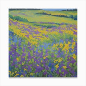 Field Of Irises Canvas Print
