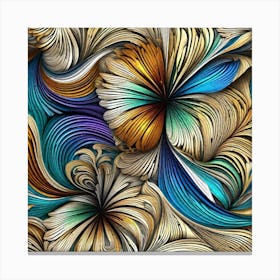 Abstract Floral Pattern Canvas Print