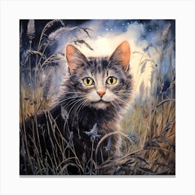 The secret Life Of Cats. Beautiful Art Prints For Cat Lovers. Canvas Print