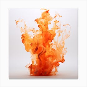 Orange Smoke Canvas Print