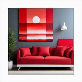 Juego Sofa Y Cuadro Canvas Print