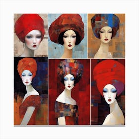 Red Turbans Canvas Print