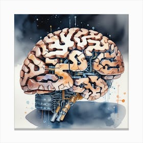 Illustration Of A Brain Canvas Print