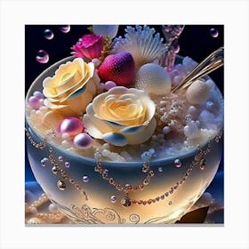 Pearls In A Bowl Canvas Print