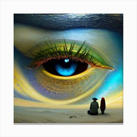 Surreal sci-fi The Matrix matrix we are being watched Canvas Print