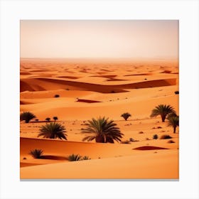 Desert Landscape In The Sahara Canvas Print