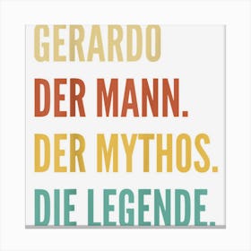 Funny German First Name Design Gerardo Canvas Print