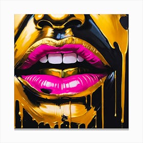 Goldlips Canvas Print