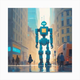 Robot City 13 Canvas Print