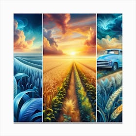 Sunset In The Countryside 1 Canvas Print