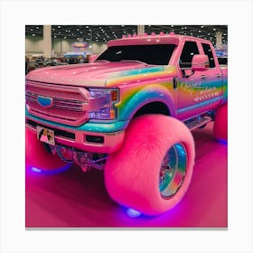 Pink Monster Truck Canvas Print