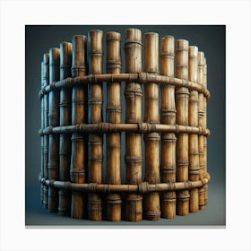 Bamboo Fence Canvas Print