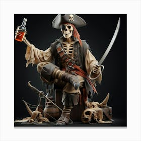 Pirate Skeleton 11 Canvas Print
