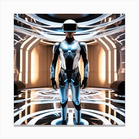 Futuristic Man In Futuristic Suit 14 Canvas Print