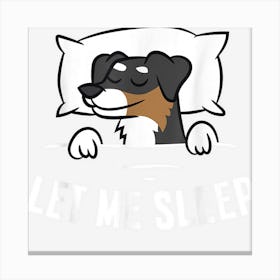 Aussie Dog Let Me Sleep Cute Napping Australian Shepherd Canvas Print