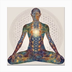 Meditating Man Canvas Print