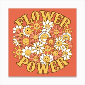 Flower Power Smile Canvas Print