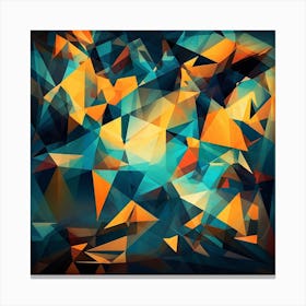 Abstract Triangles Background Canvas Print