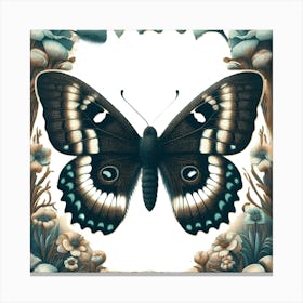 Butterfly In A Frame 1 Canvas Print