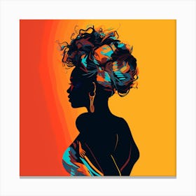 Silhouette Of A Woman 2 Canvas Print