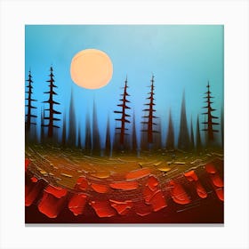 Moonlit Forest Canvas Print