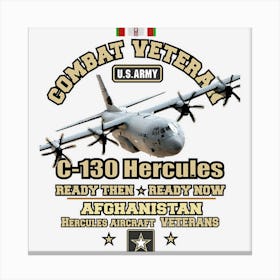 C130 Hercules Veterans Afghanistan Canvas Print