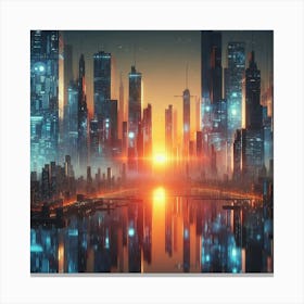 Futuristic Cityscape 15 Canvas Print