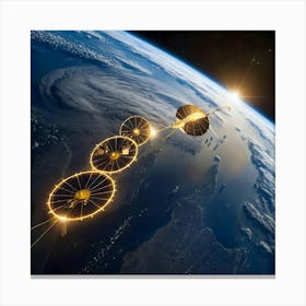 Satellites In Space Canvas Print