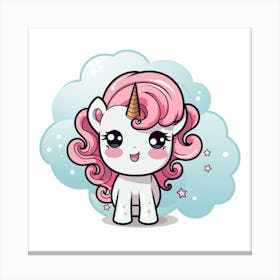 Cute Unicorn 129 Canvas Print