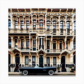 Car In Front Of A Building Canvas Print