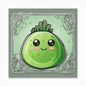 Kawaii Vegetable Canvas Print