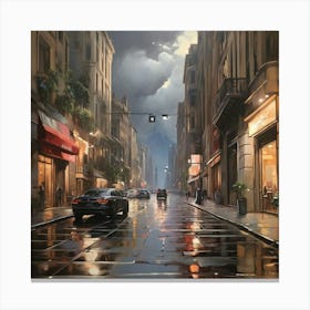 Night In The City Canvas Print