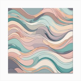 Abstract Wavy Pattern 2 Canvas Print