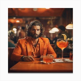 Man In Orange Suit 2 Canvas Print