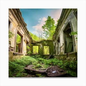 Abandoned House In The Forest Canvas Print