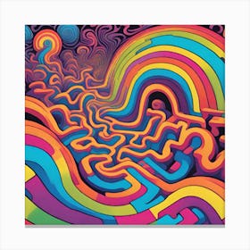 Rainbow Maze Canvas Print