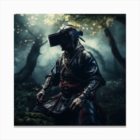 Samurai In The Forest Canvas Print