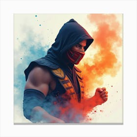 Mortal Kombat Ninja Fighter Concept Art (617) Canvas Print