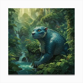 Blue Jaguar Canvas Print